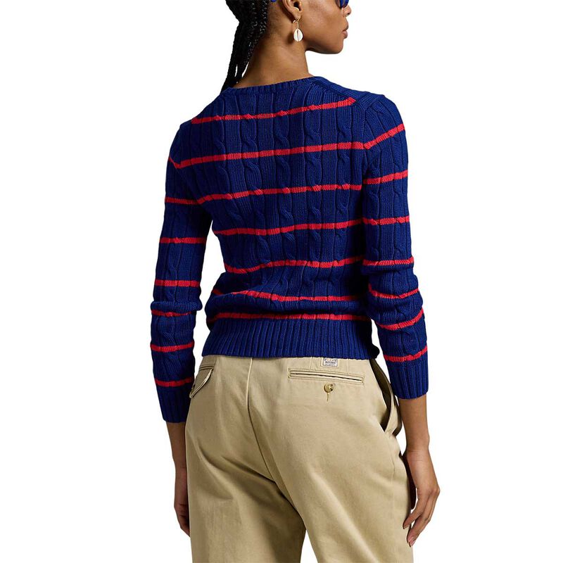 Polo Ralph Lauren Striped Cable Knit Cotton Sweater image number 1